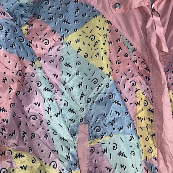 Vintage 1. Sunset Lane Windbreaker Jacket - Size Large - Picture 5 of 12